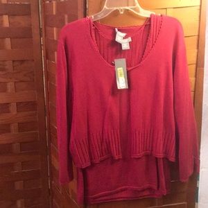 NWT Joan Vass 2 Piece Sweater Set! Silk